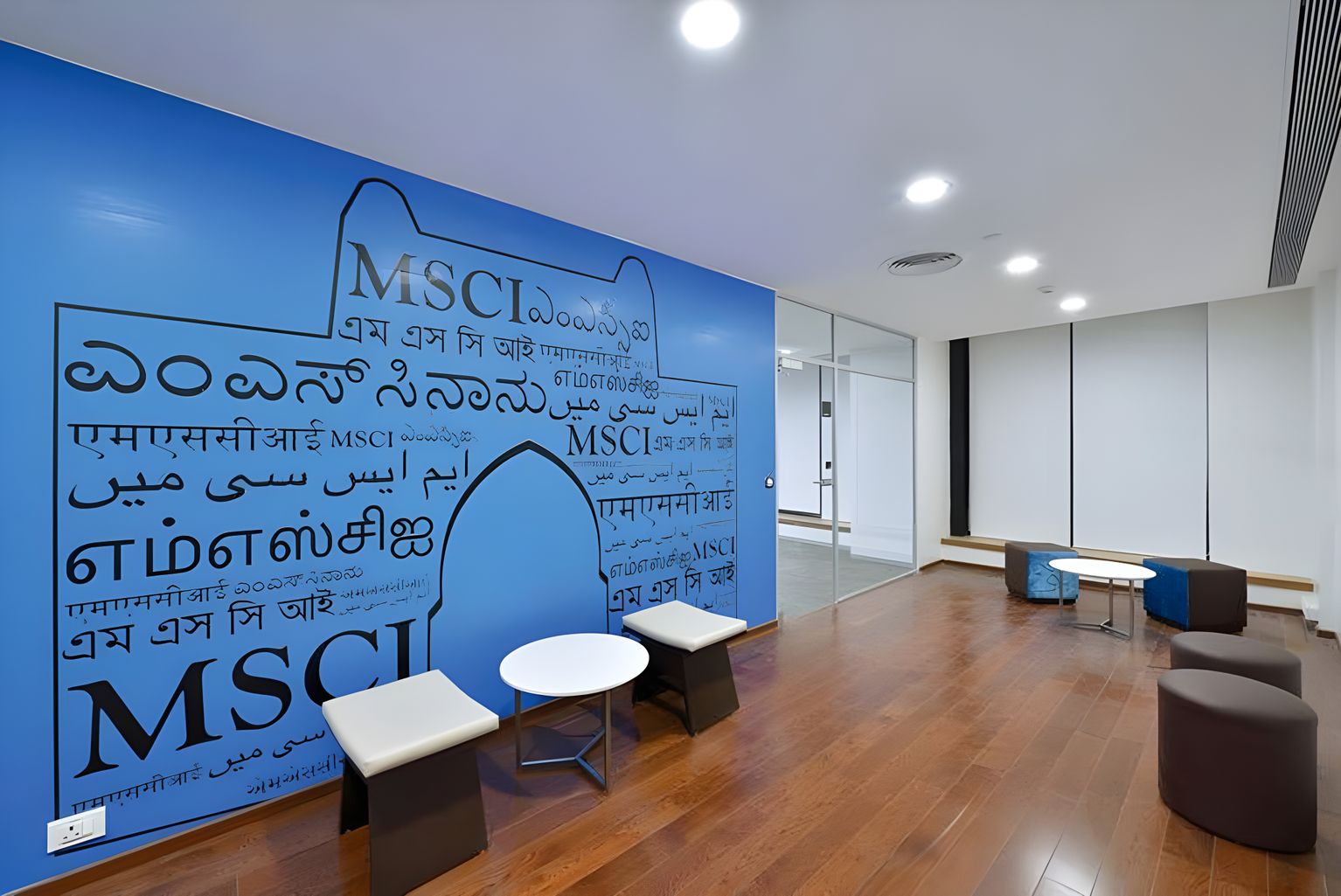 MSCI Mumbai Office - colourful and inviting office space