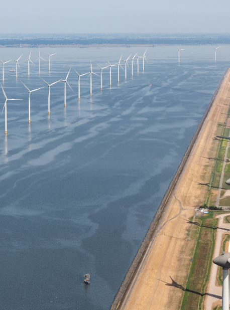 wind farm from the sky