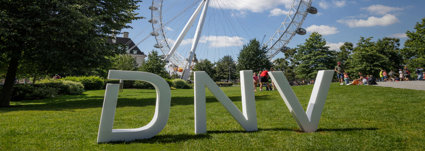 dnv letters on grass